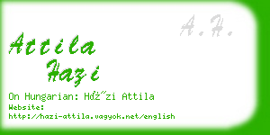 attila hazi business card